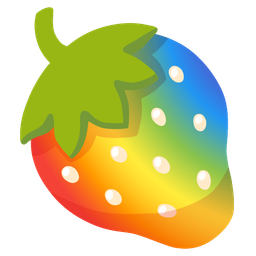 rainbow and strawberry