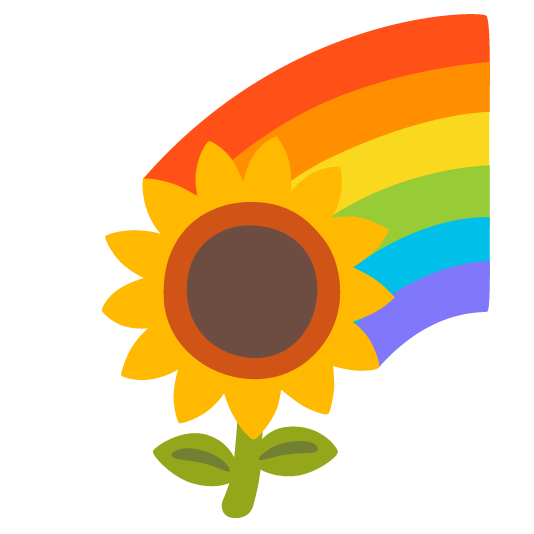 Rainbow and Sunflower