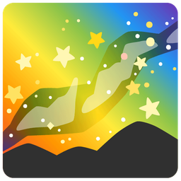 rainbow and telescope