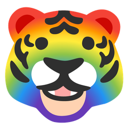 rainbow and tiger face