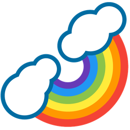 Rainbow and Upside-down face