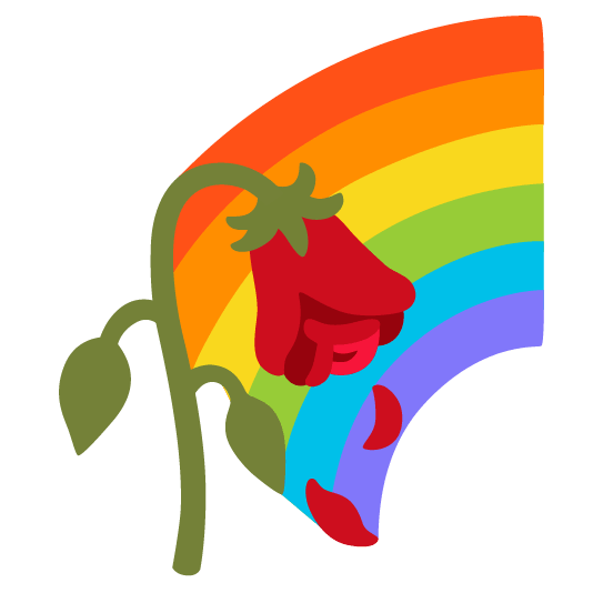 Rainbow and Wilted flower