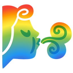 rainbow and wind face