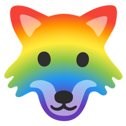 rainbow and wolf