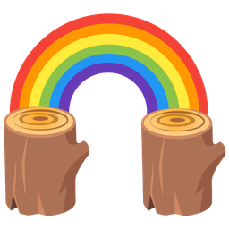 rainbow and wood