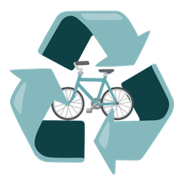 recycling symbol and bicycle