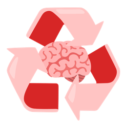 recycling symbol and brain