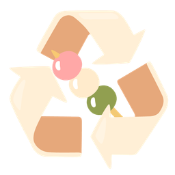 recycling symbol and dango