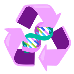 recycling symbol and dna