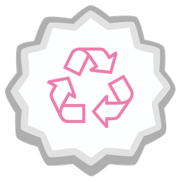 recycling symbol and fish cake with swirl