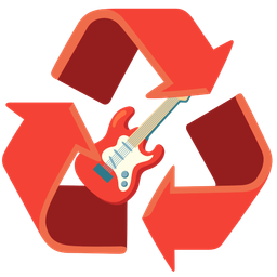 recycling symbol and guitar