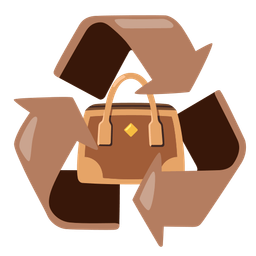 recycling symbol and handbag