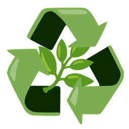 recycling symbol and herb