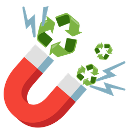 recycling symbol and magnet