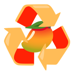 recycling symbol and mango