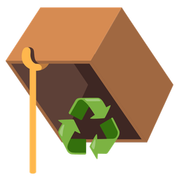 recycling symbol and mouse trap