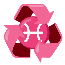 recycling symbol and Pisces