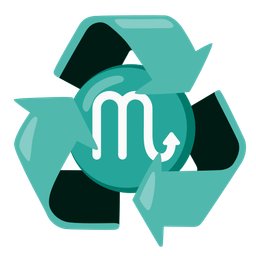 recycling symbol and Scorpio