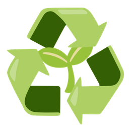 recycling symbol and seedling
