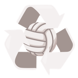 recycling symbol and volleyball