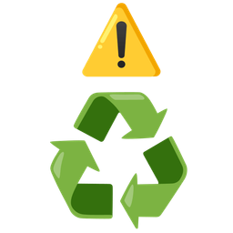 recycling symbol and warning