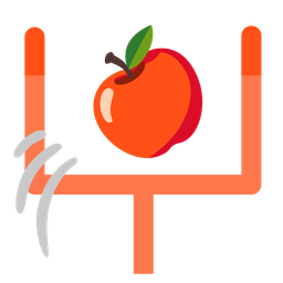 red apple and american football