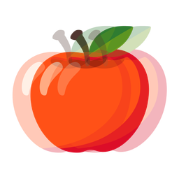 red apple and beating heart