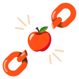 red apple and chains