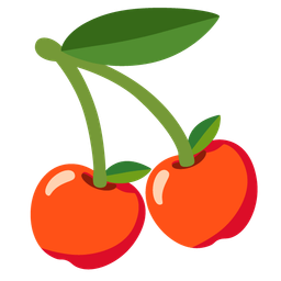 red apple and cherries