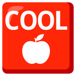 red apple and COOL button