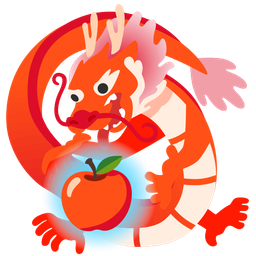 red apple and dragon