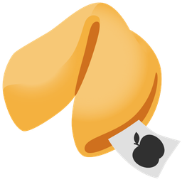 red apple and fortune cookie