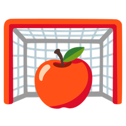 red apple and goal net