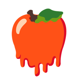 Red apple and Melting face