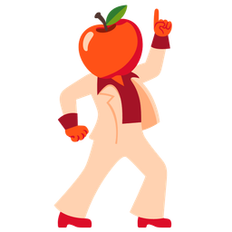 red apple and mirror ball