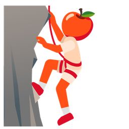 red apple and mountain