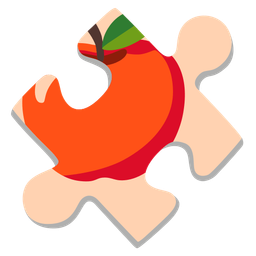 red apple and puzzle piece