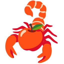 red apple and scorpion