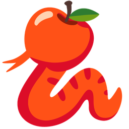red apple and snake