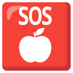 red apple and SOS button