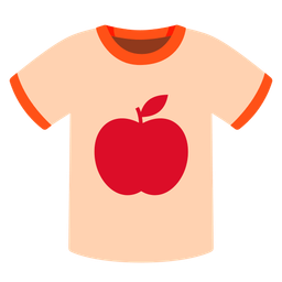 red apple and t-shirt