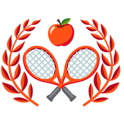 red apple and tennis