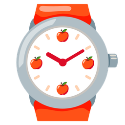 red apple and watch