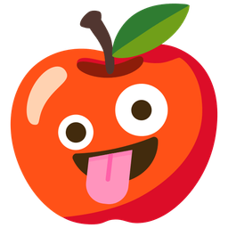 Red apple and Zany face