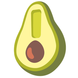 red exclamation mark and avocado