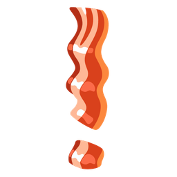 red exclamation mark and bacon