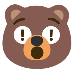 red exclamation mark and bear