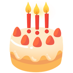 red exclamation mark and birthday cake