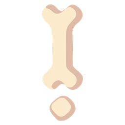 red exclamation mark and bone