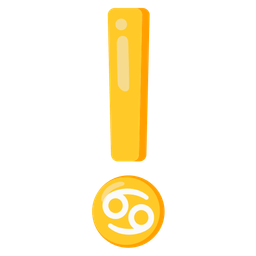 red exclamation mark and Cancer